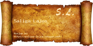 Saliga Lajos névjegykártya